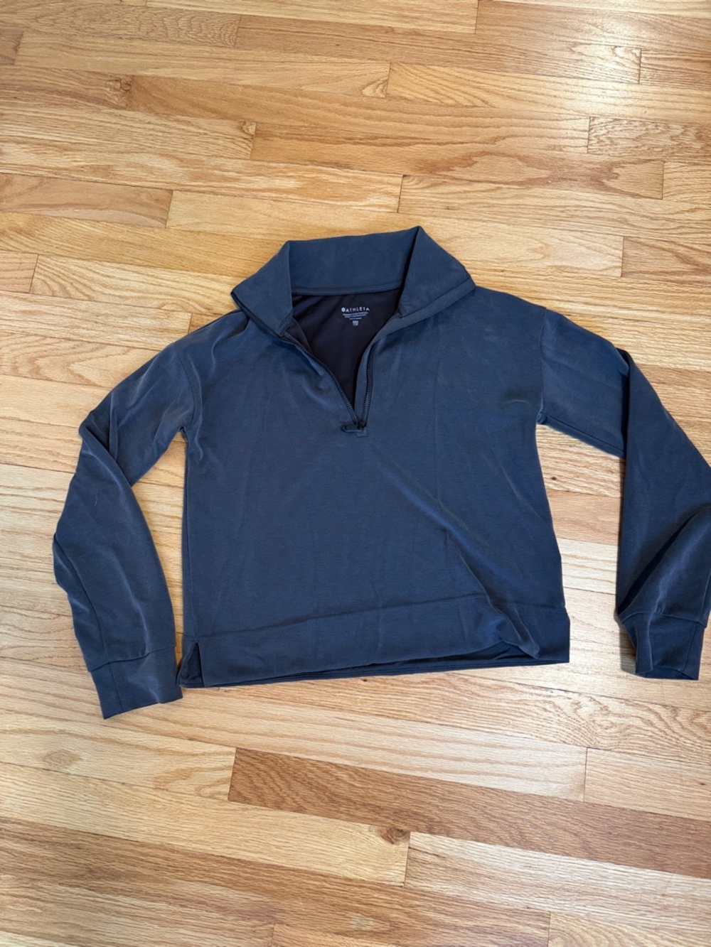 Athleta Navy Quarter-Zip Pullover